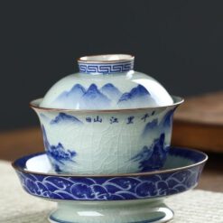 Chen Khải Sứ Thanh Hoa Men Rạn Thiên Lý Giang Sơn