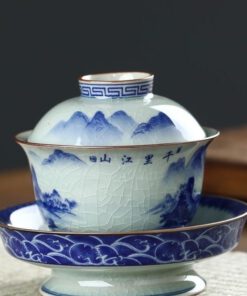 Chen Khải Sứ Thanh Hoa Men Rạn Thiên Lý Giang Sơn